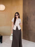 Elegant Women Button Down Blouse With Skirt Sets